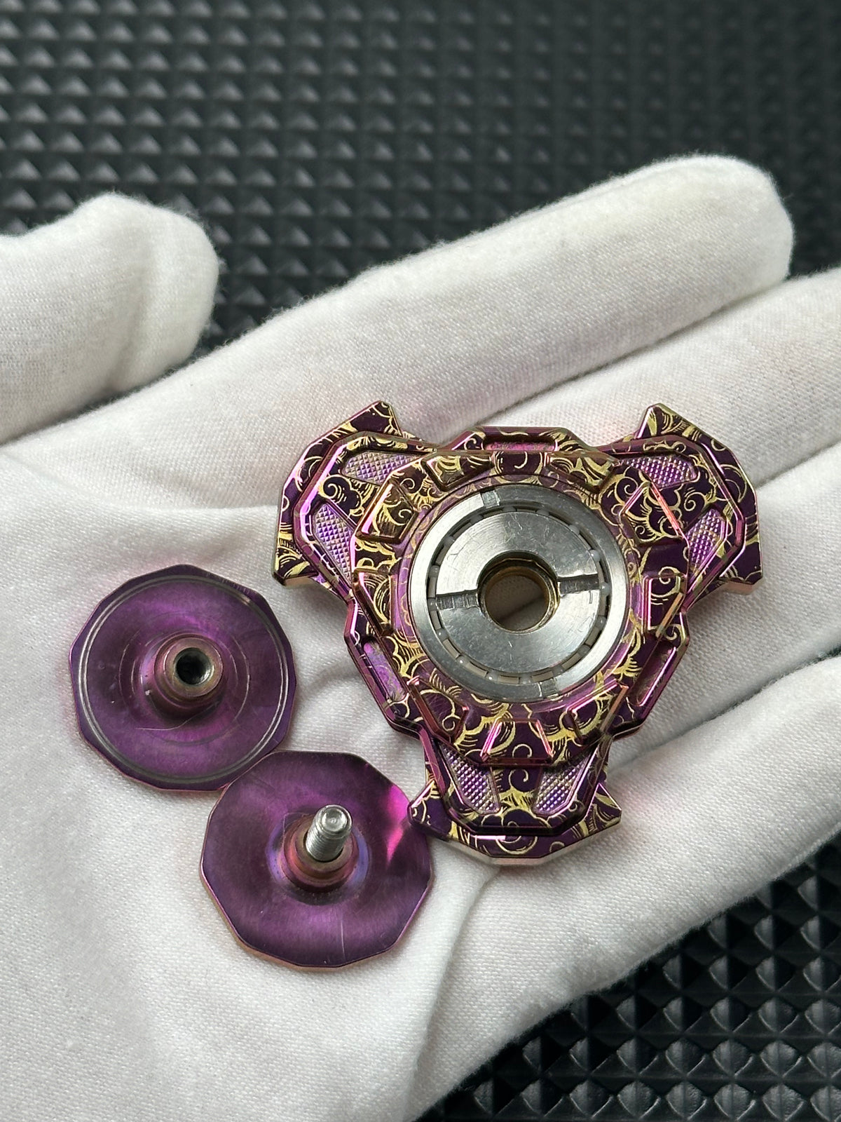Triple Leaf Ignition Shell Opening Zirconium Color-Anodized Polished