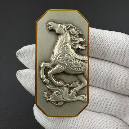 Red Brocade Horse PEI Polished