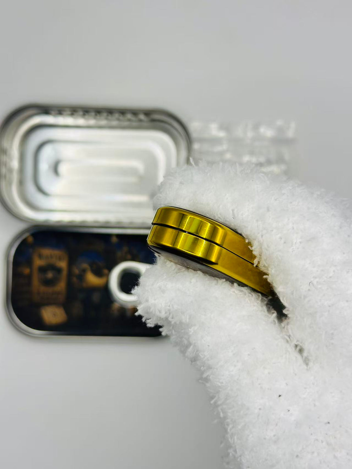 Cowboy Stainless Steel Gold Plated Resin-Sealed