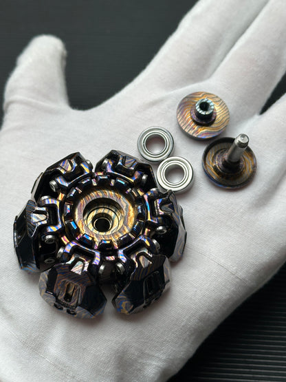 Ancient Iron Shell Opening Zircuti Polished