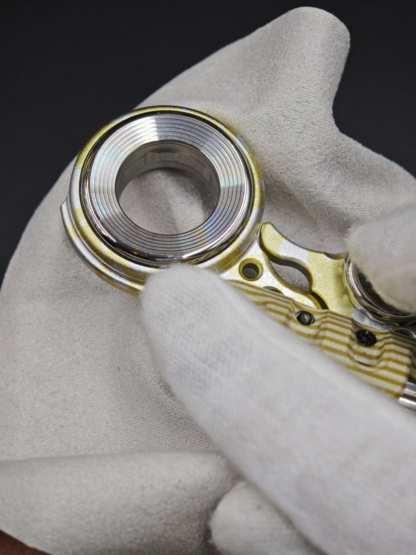 EXOSKELETON G10 Yellow Grey White Bone Core Stainless Steel