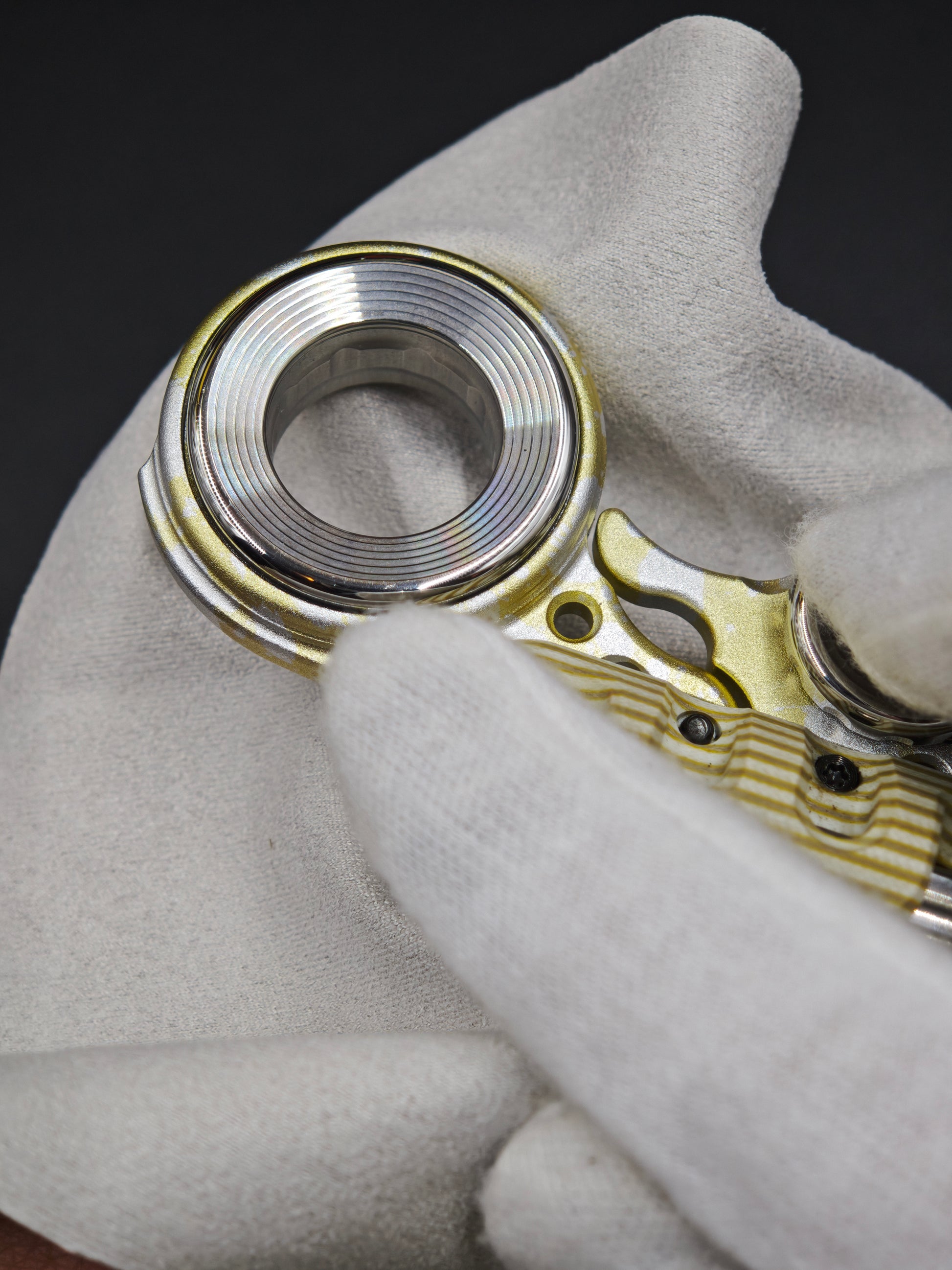 EXOSKELETON G10 Yellow Grey White Bone Core Stainless Steel