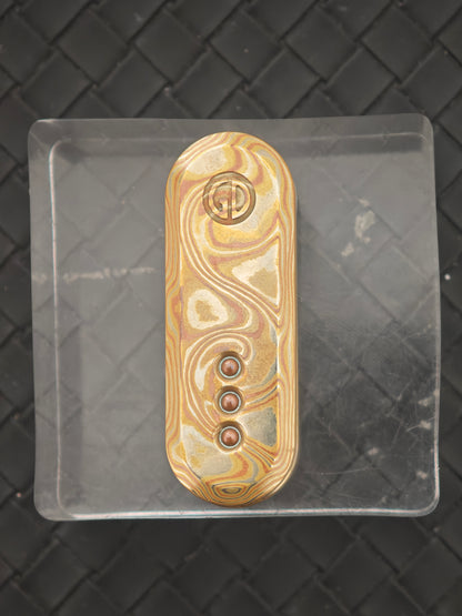 Lucky Draw Mokume Etched Polished