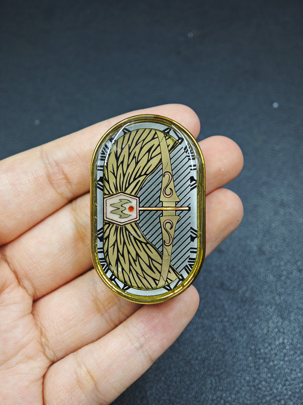 Dragon Rhythm Titanium Gold Plated Resin-Sealed