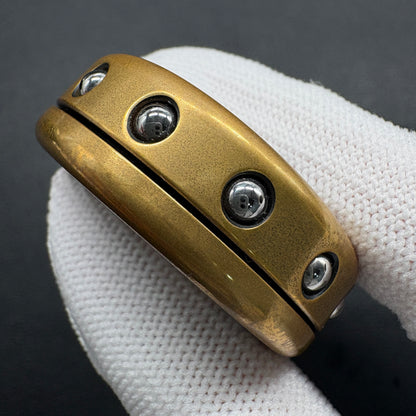 Dealer Button Brass Distressed Polished