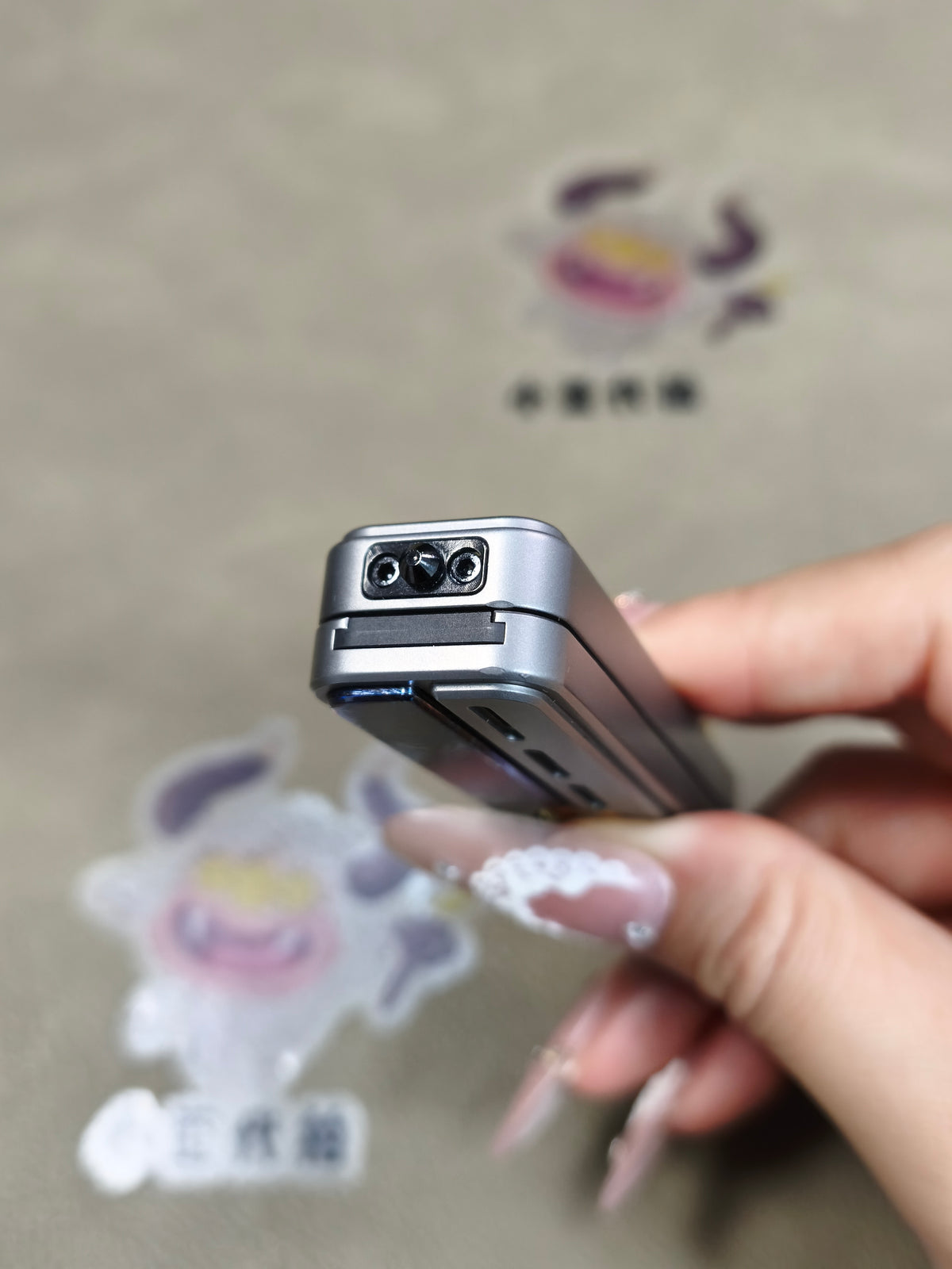 Rhythm Box Purple Gold Inlay Titanium