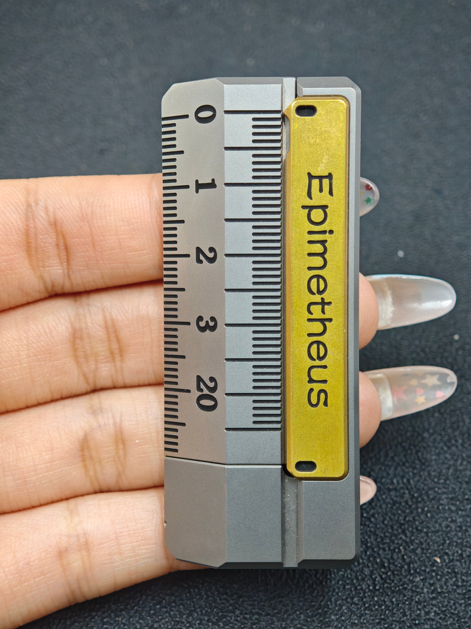 Quirky Ruler Brass Titanium