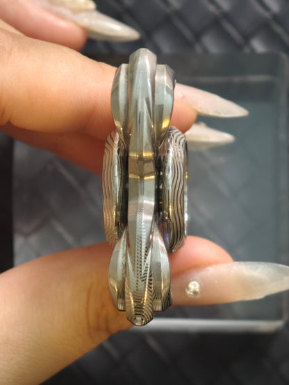 Twin Plume Damasteel