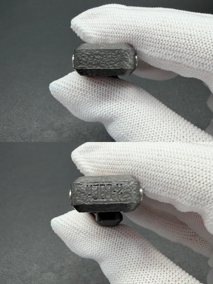 X Lock Zirconium Stone Textured Engraved