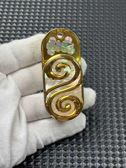 Ripple 2.0 Stainless Steel Gold Plated Resin-Sealed