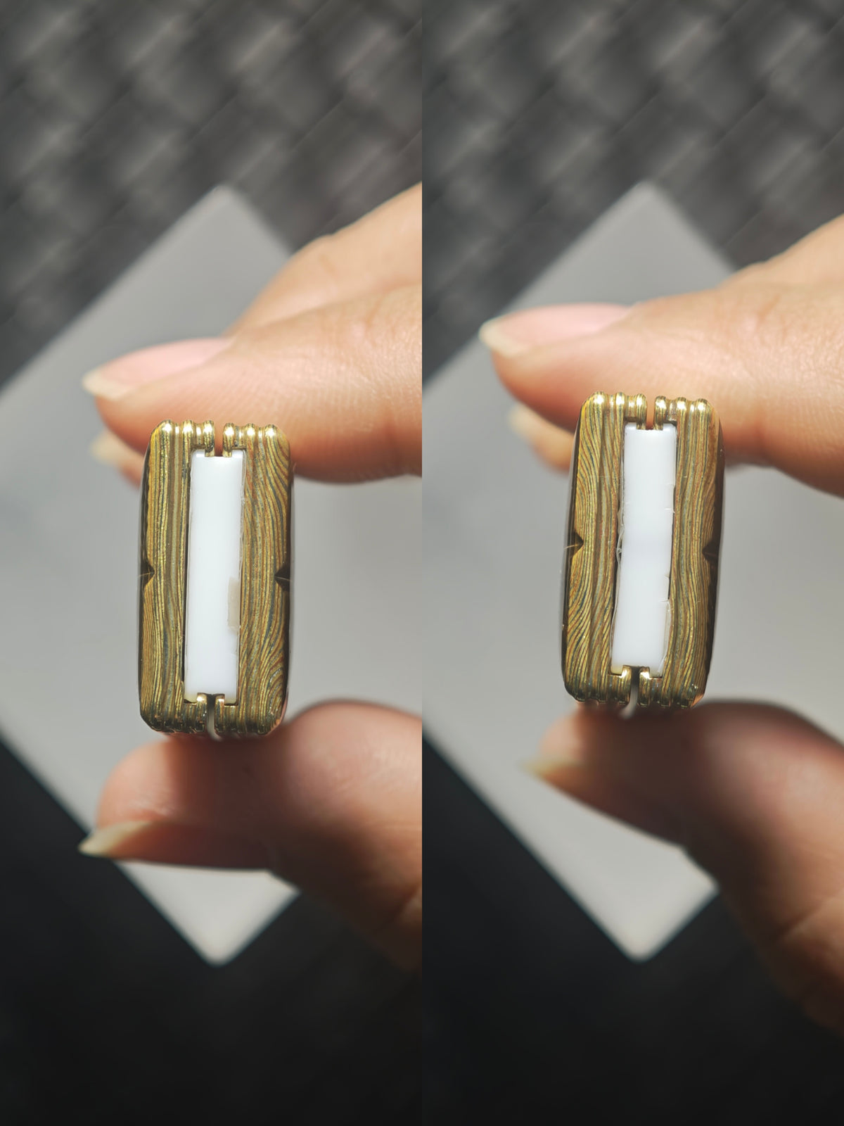 Wafer Mokume Resin-Sealed