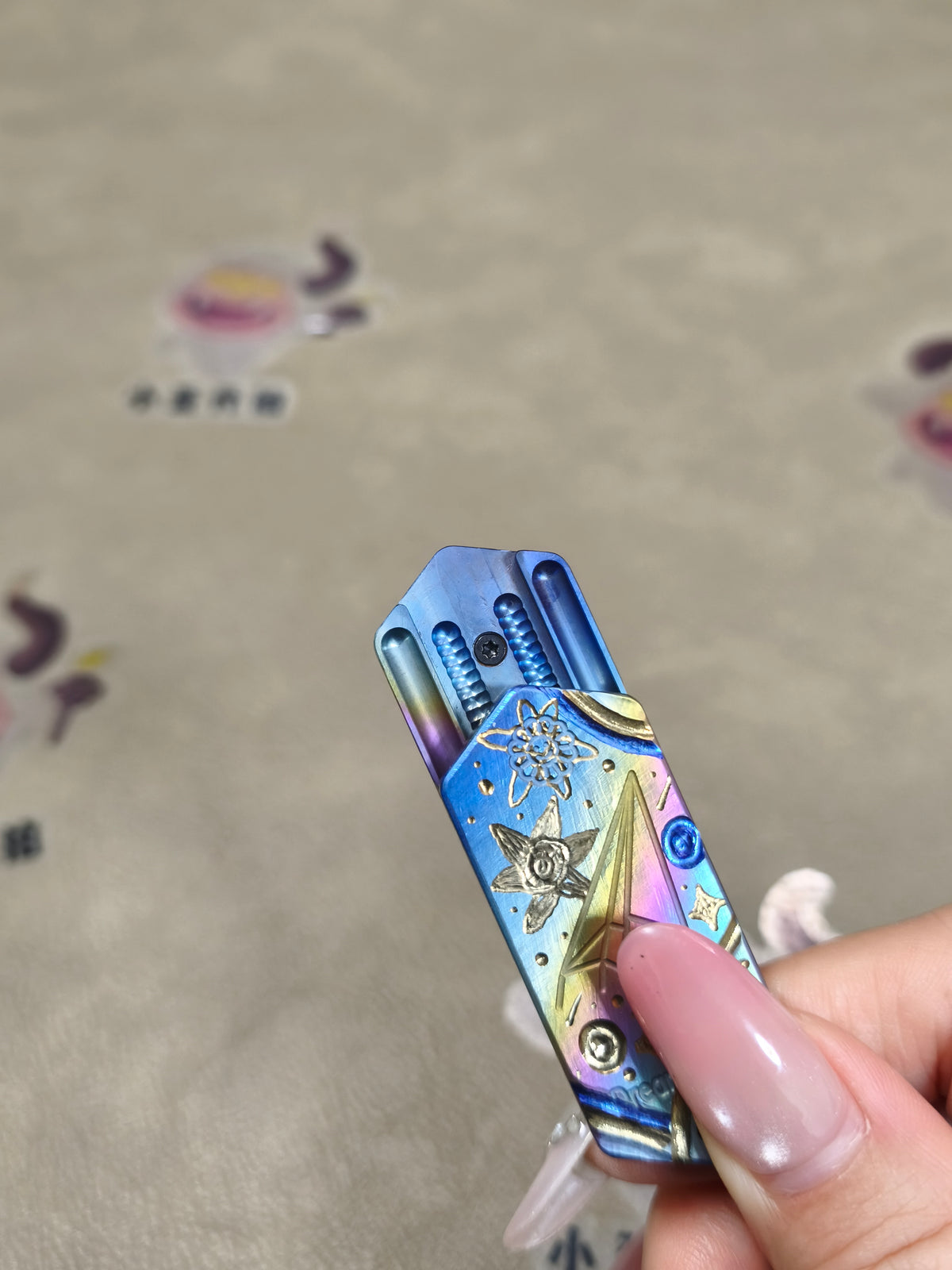 Plane Titanium Engraved
