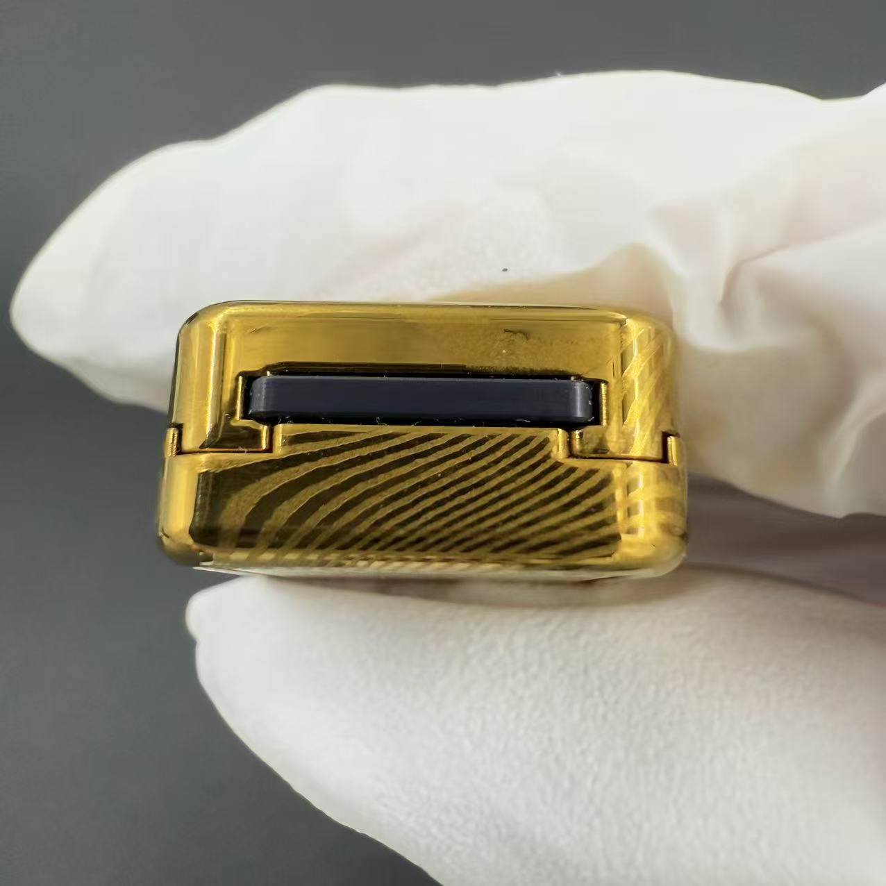 Jingle Bell Damasteel Gold Plated Etched Polished