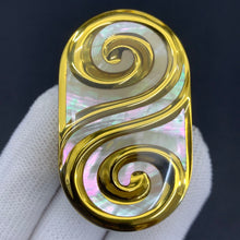 Ripple 2.0 Stainless Steel Gold Plated Resin-Sealed Engraved