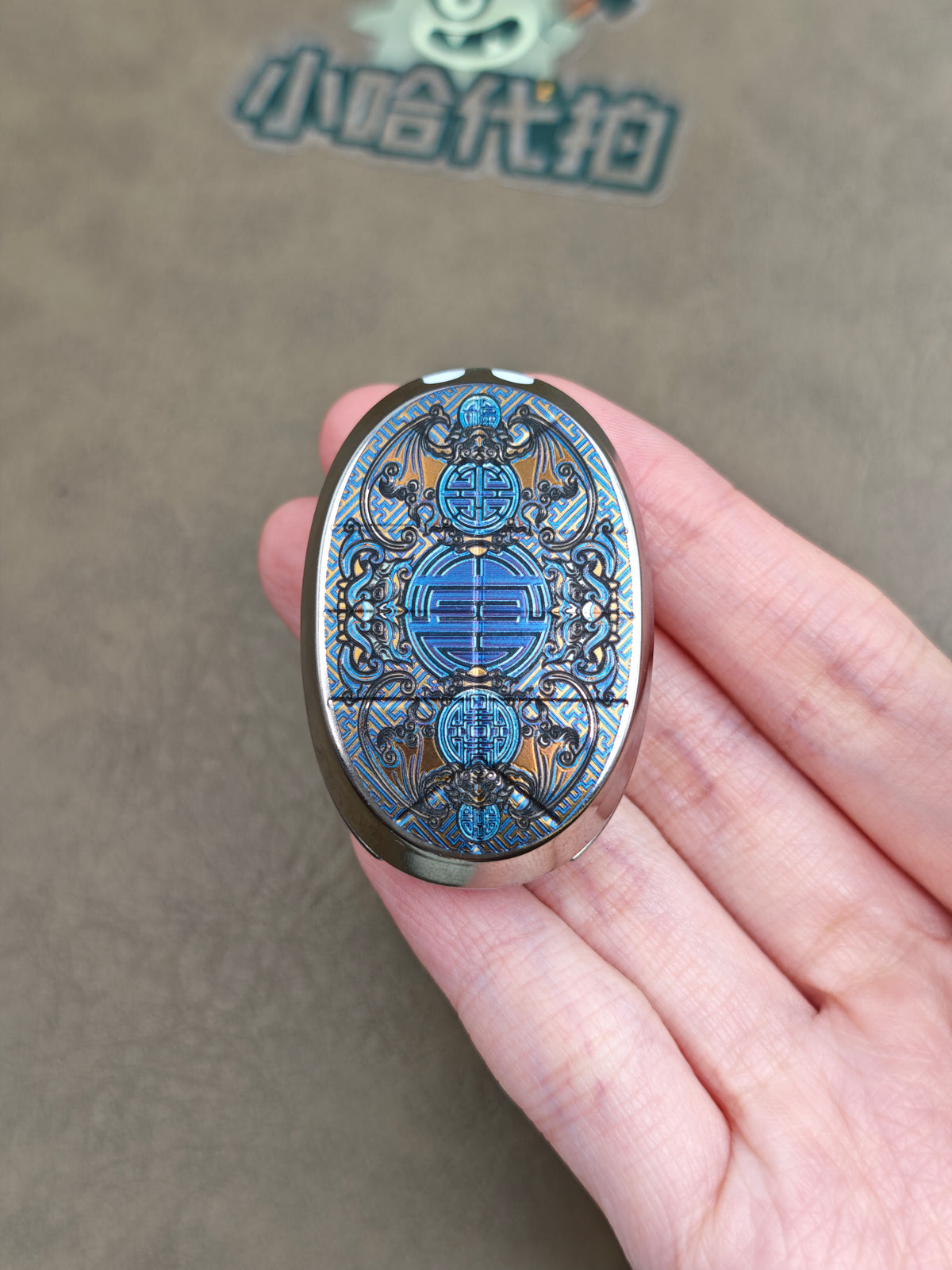 Jingle Beetle Titanium Color-Anodized Engraved