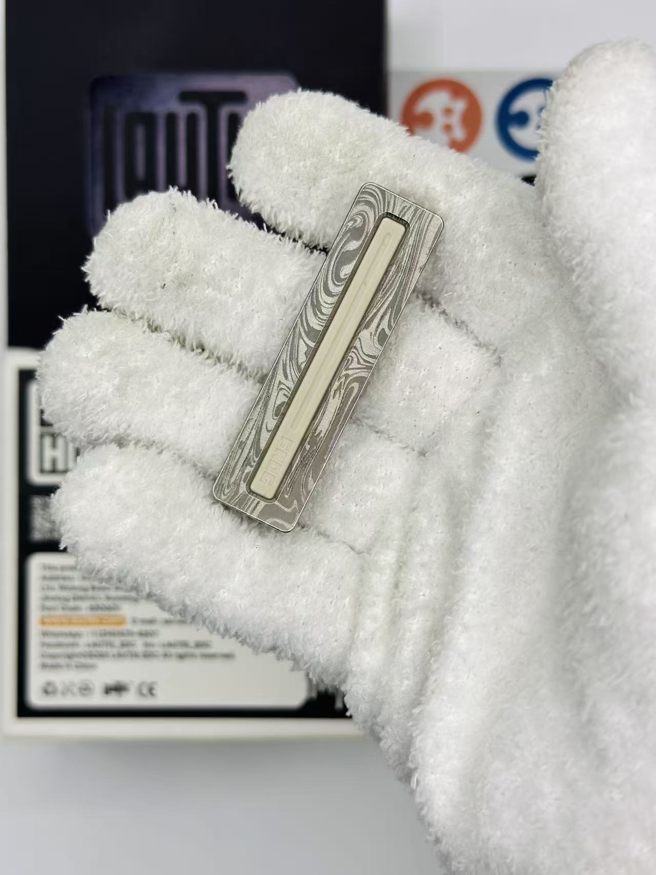 Frog Stainless Steel Zirconium Damasteel PEEK
