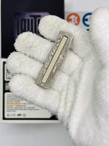 Frog Stainless Steel Zirconium Damasteel PEEK