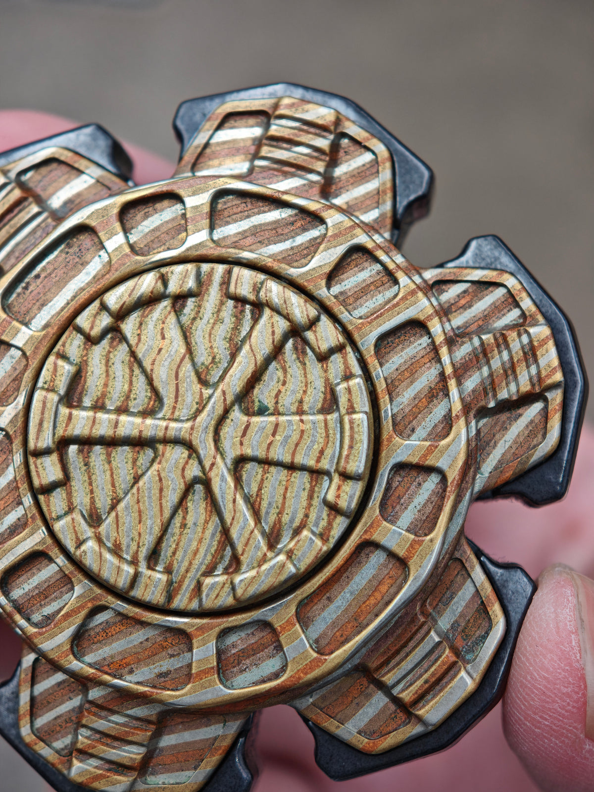 Triple Leaf Ignition Shell Opening Mokume