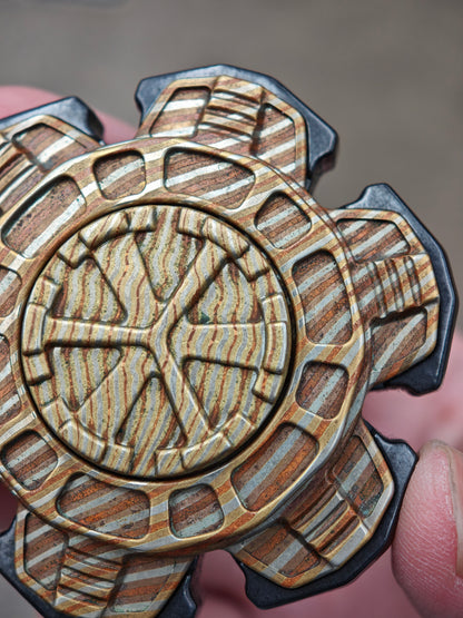 Triple Leaf Ignition Shell Opening Mokume