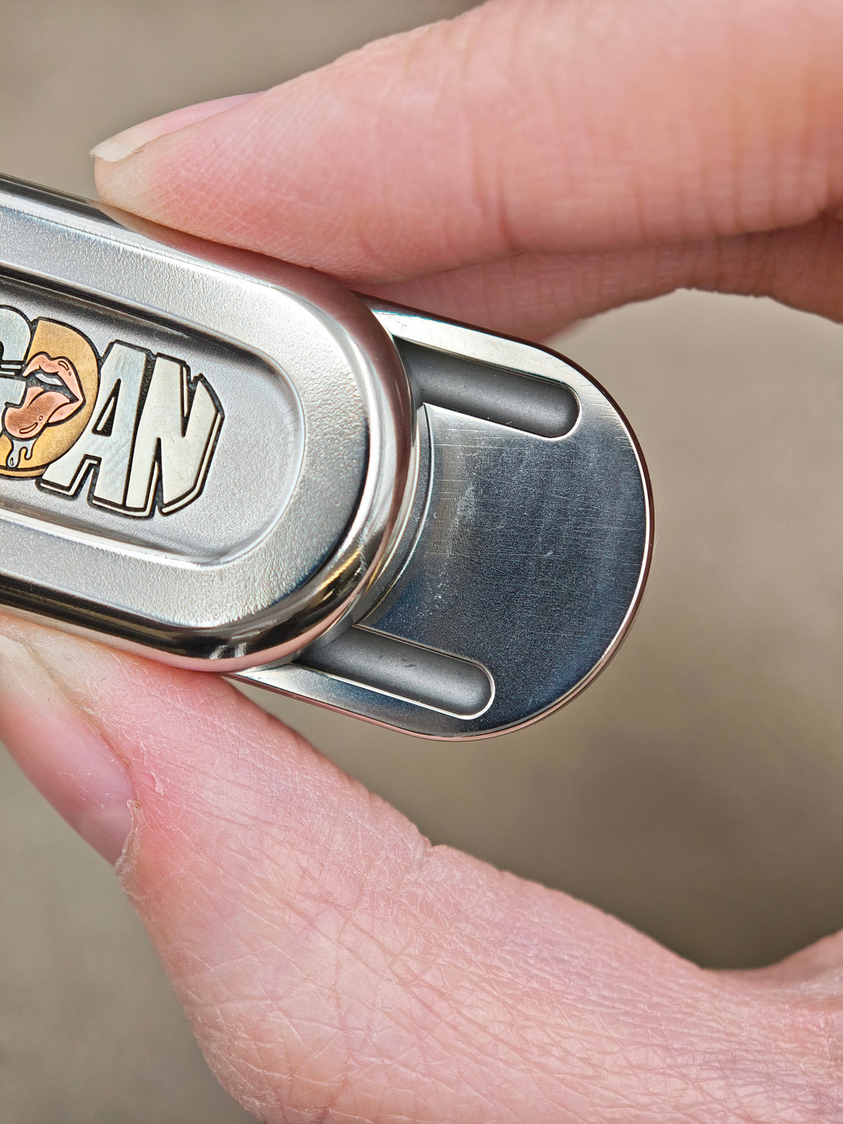 Burn Titanium Engraved