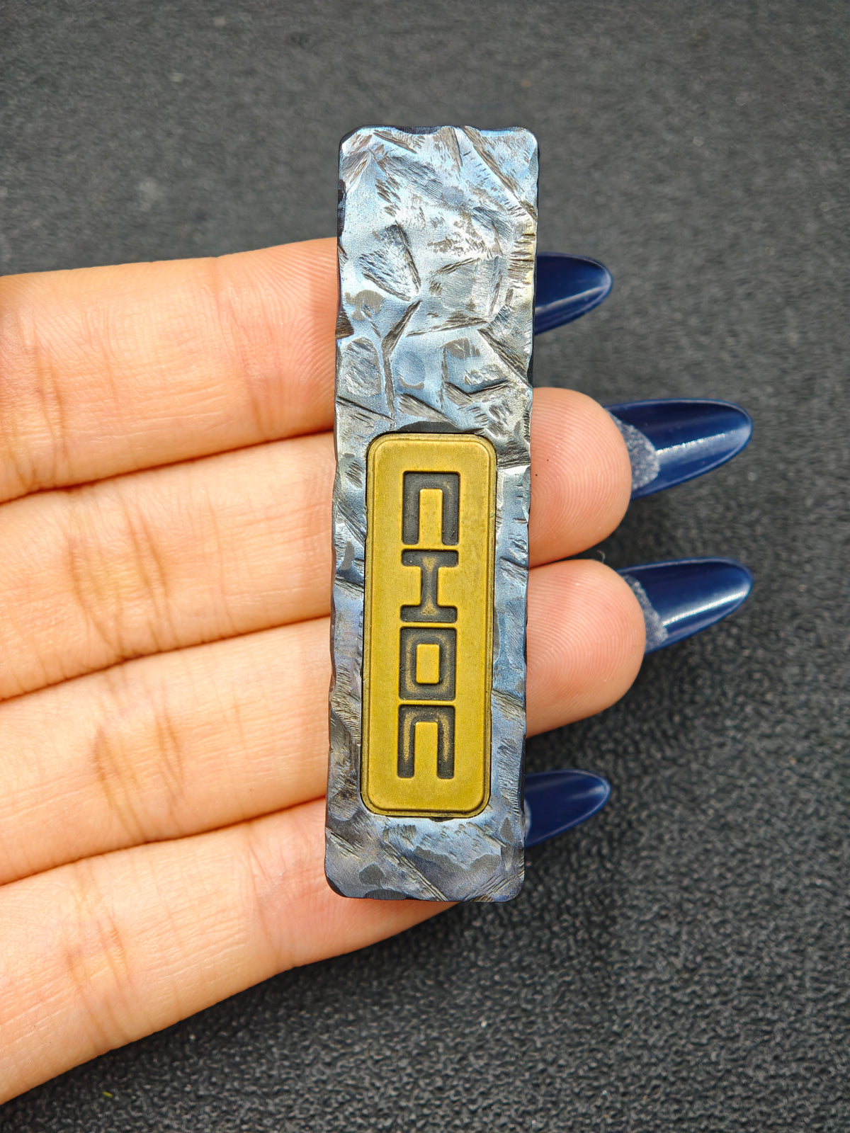 Choc Stainless Steel Stone Textured Engraved