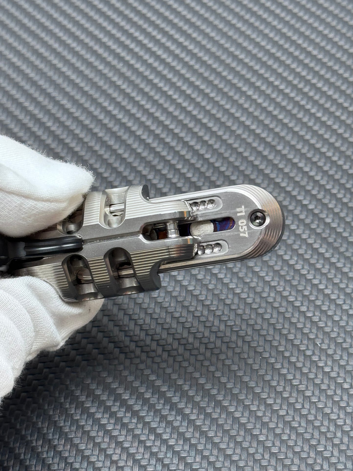 WANWU Exoskeleton Precision Machined Magnetic-Mechanical EDC Fidget Slider Titanium