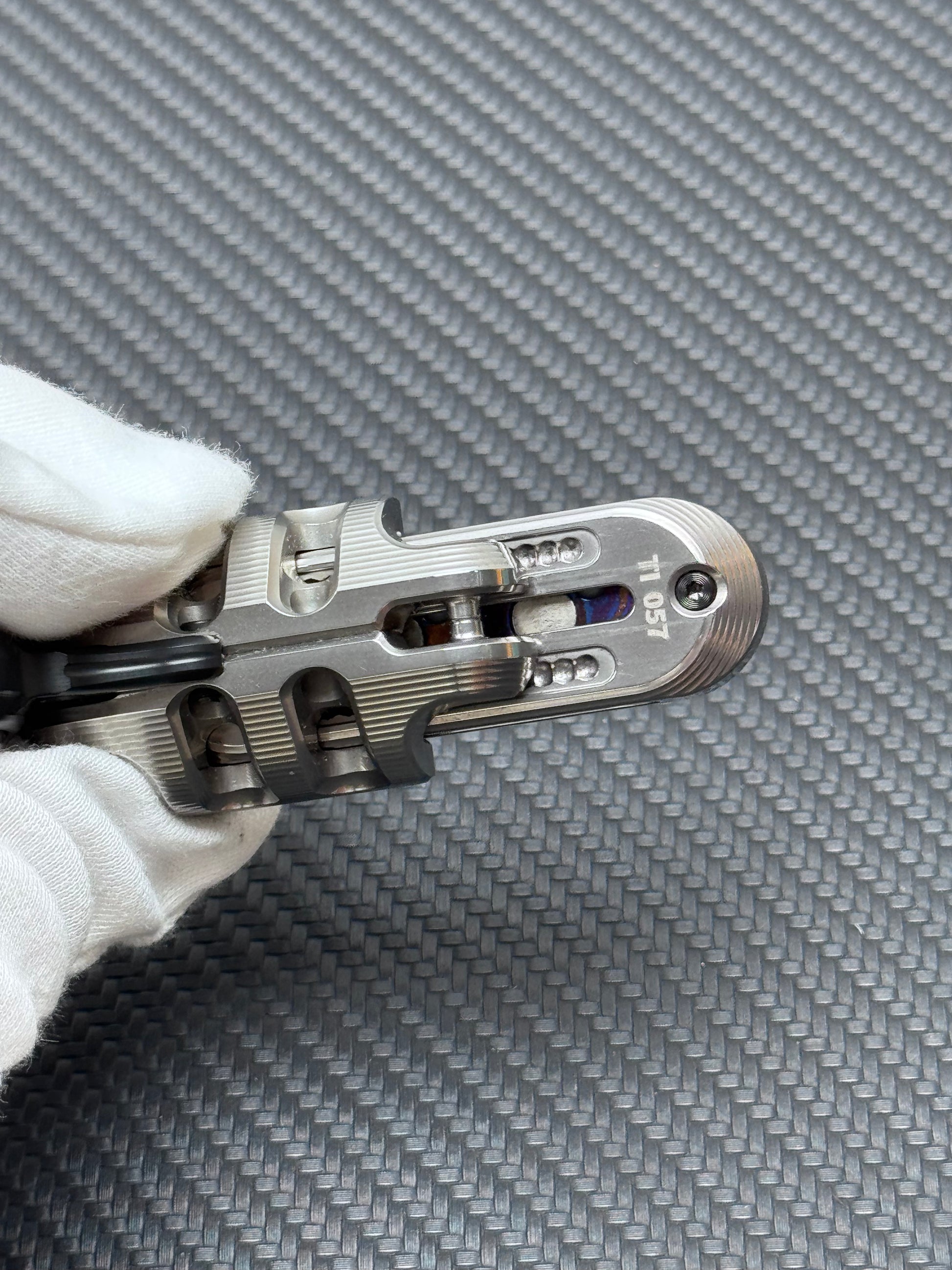 WANWU Exoskeleton Precision Machined Magnetic-Mechanical EDC Fidget Slider Titanium