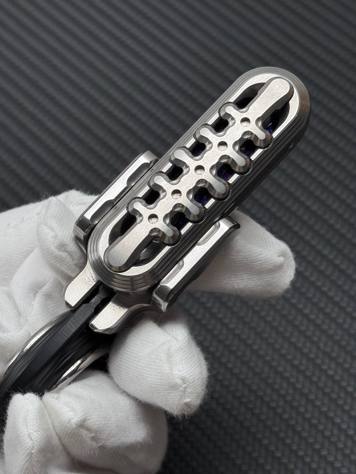WANWU Exoskeleton Precision Machined Magnetic-Mechanical EDC Fidget Slider Titanium