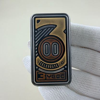 3rd Anniversary Golden Pig Stainless Steel