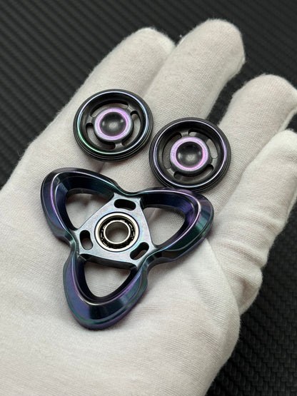 Cat's Eye Tungsten Color-Anodized Stonewashed