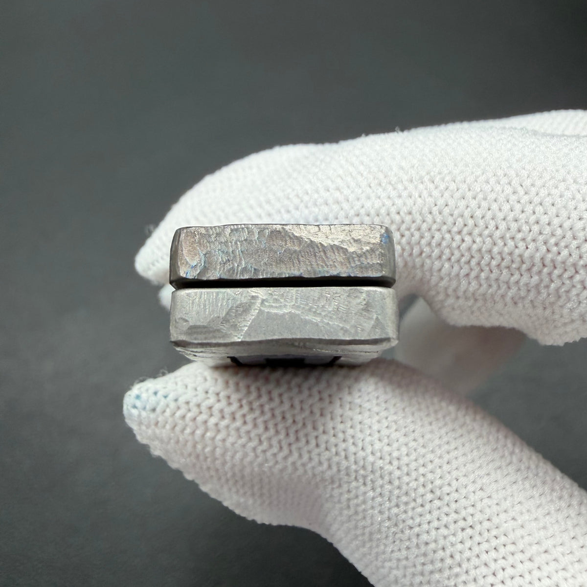 Choc Titanium Stone Textured Engraved