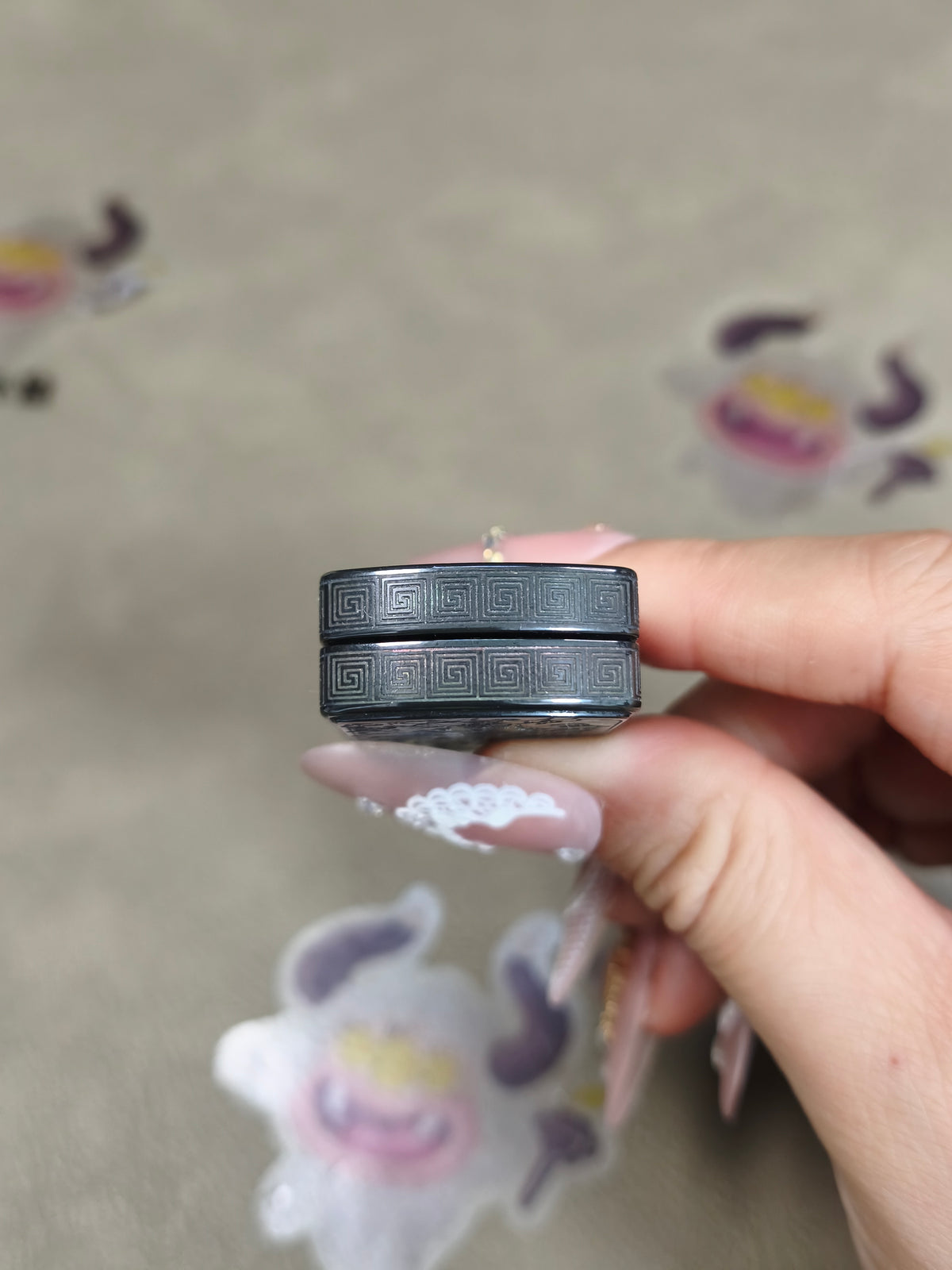 Root Three Zirconium Color-Anodized Engraved Polished