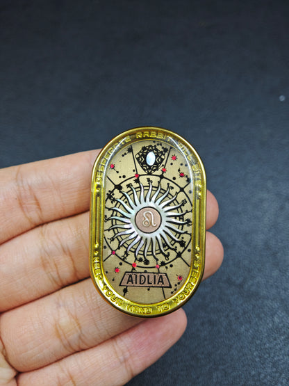 Groove Zirconium Gold Plated Resin-Sealed