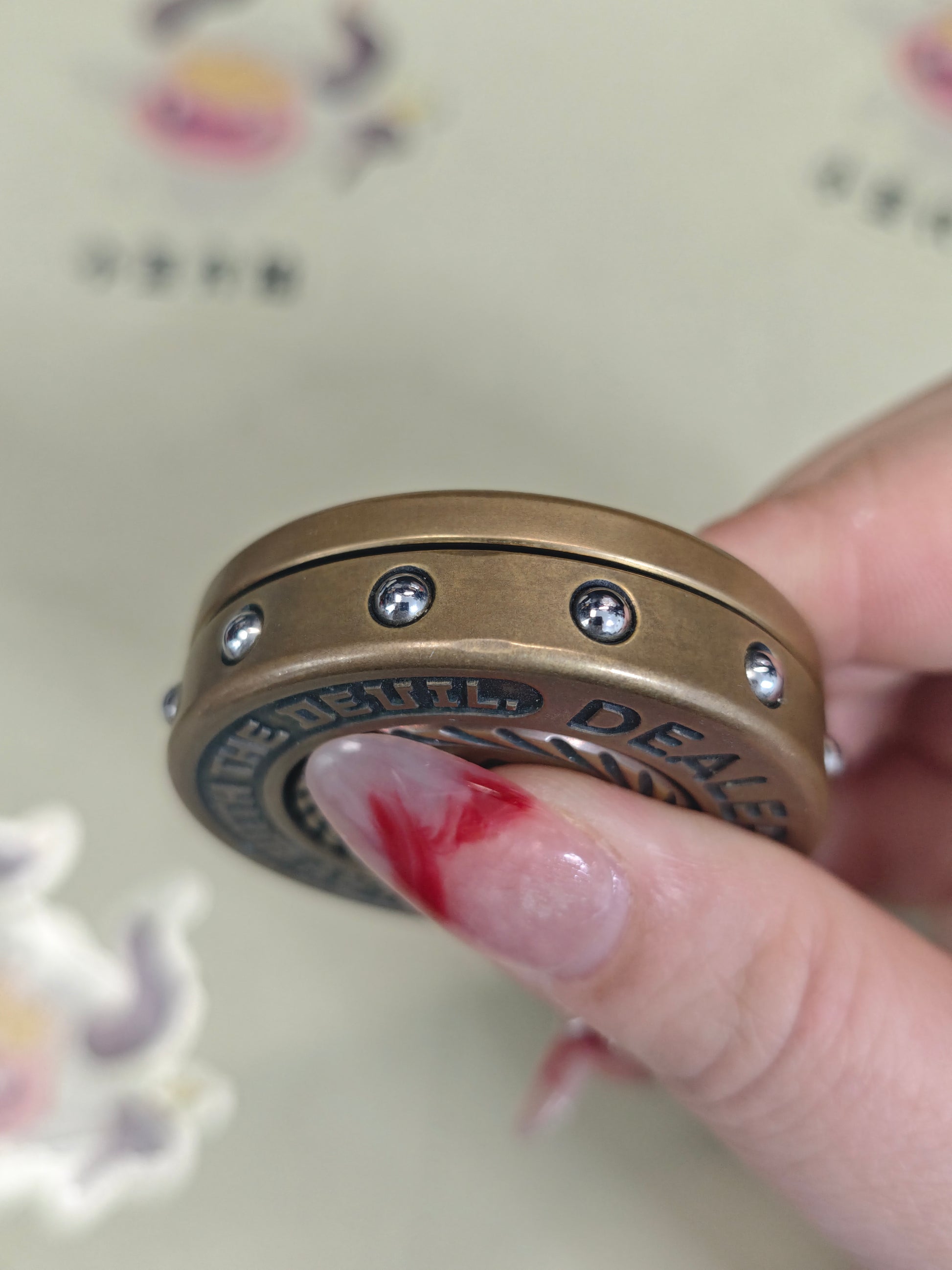 Dealer Button Brass