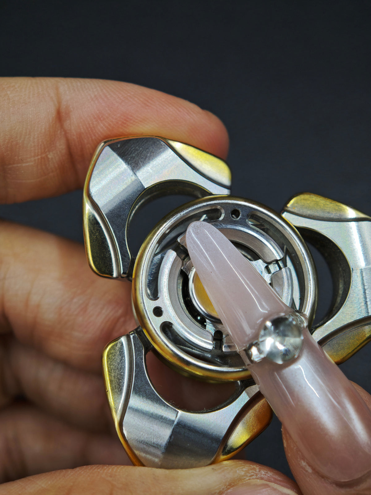 Toothless Mini Pearl White Stainless Steel