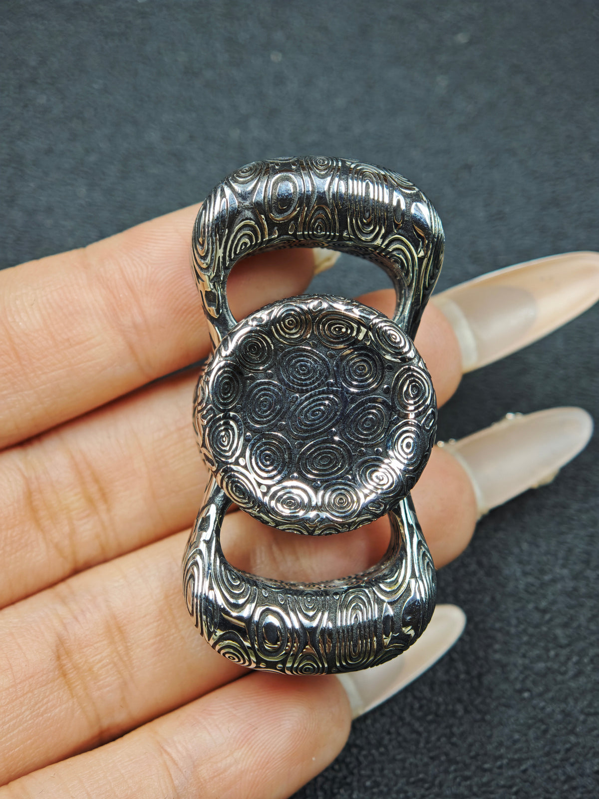 Two-Leaf Horizon Damasteel Etched
