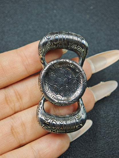 Two-Leaf Horizon Damasteel Etched