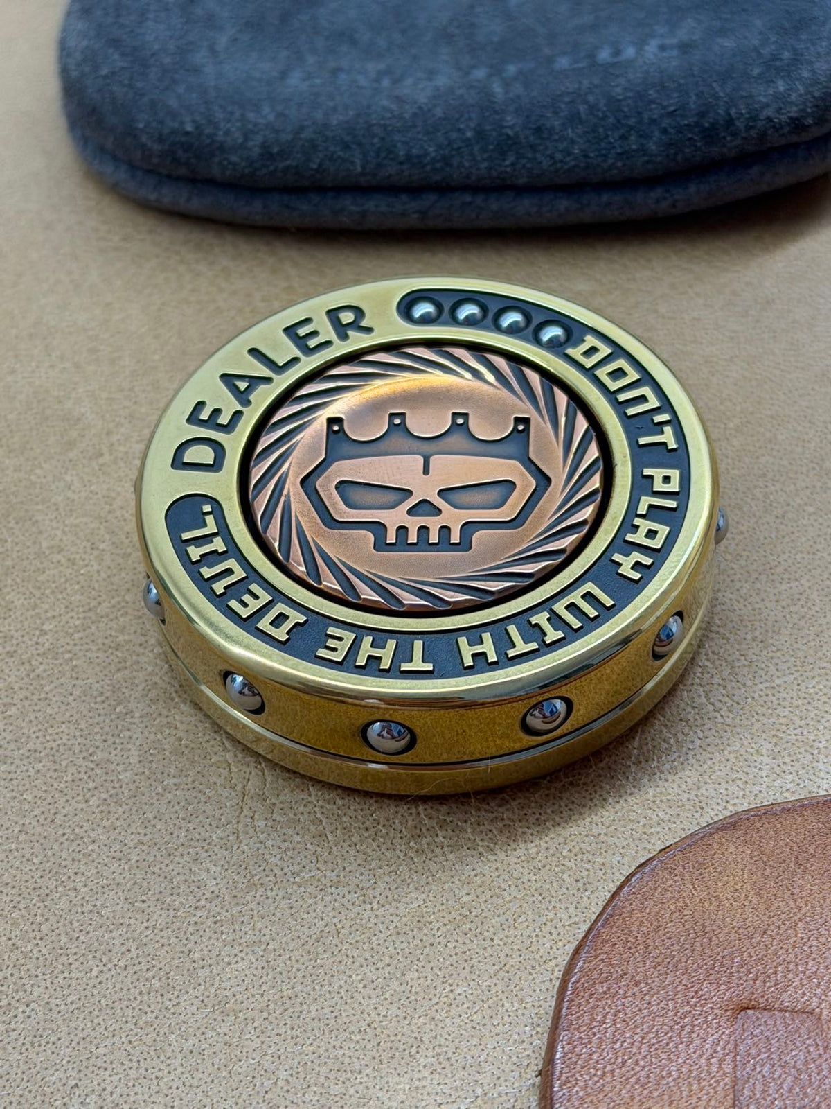 Dealer Button Brass