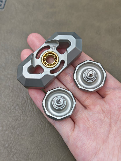 Crystal Twin Leaf Stainless Steel