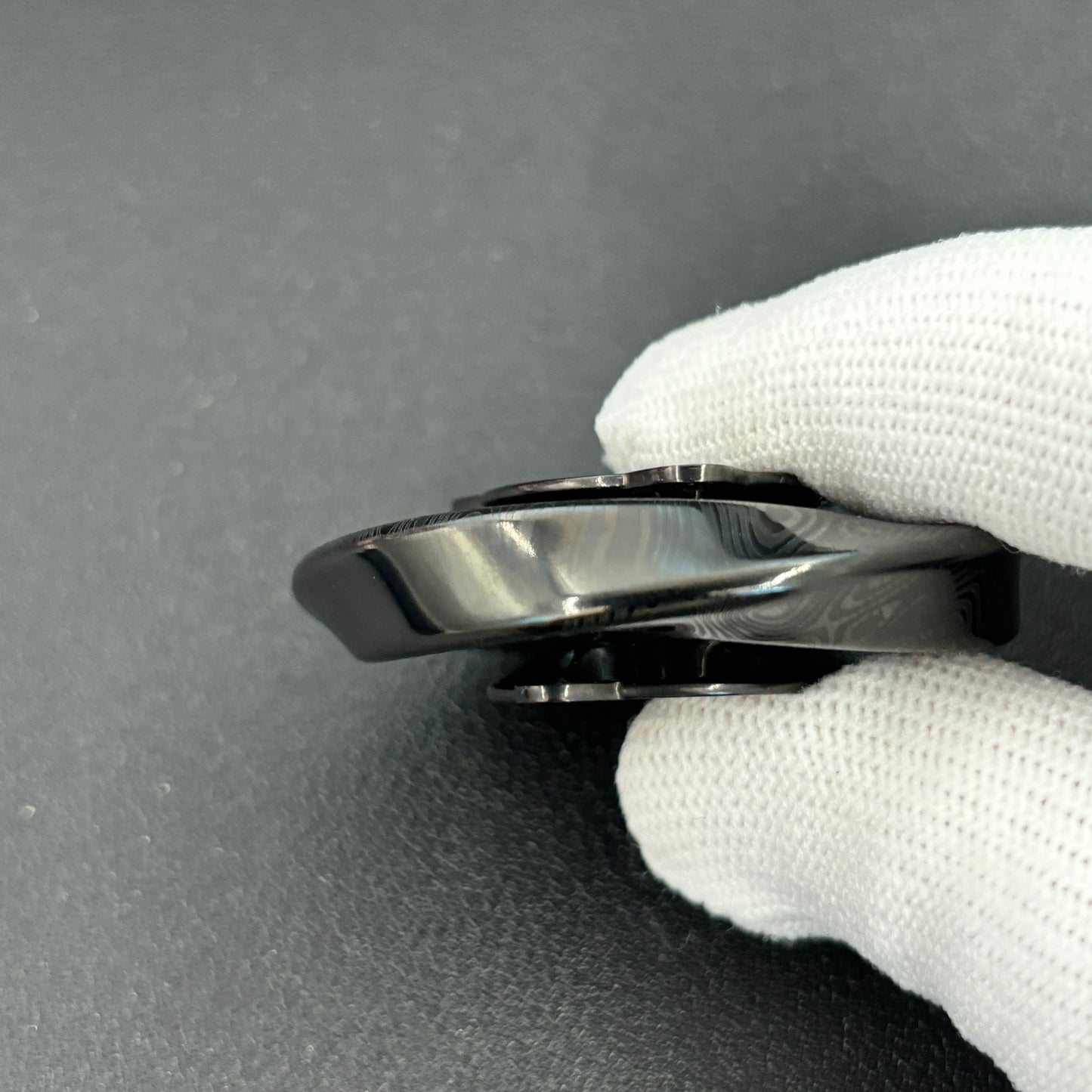 HALO Damasteel PVD Coated Engraved