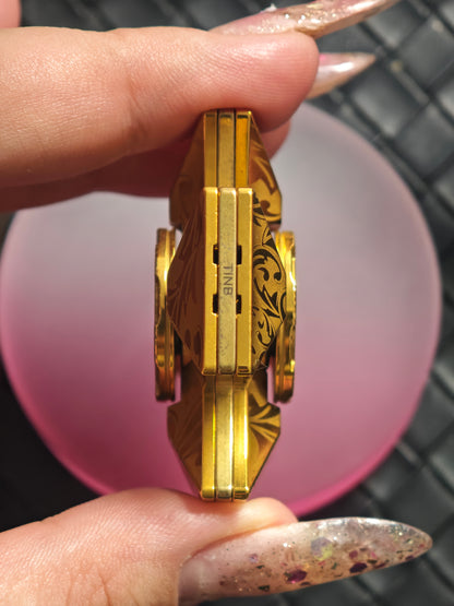 Malta Cross Stainless Steel Gold Plated Engraved