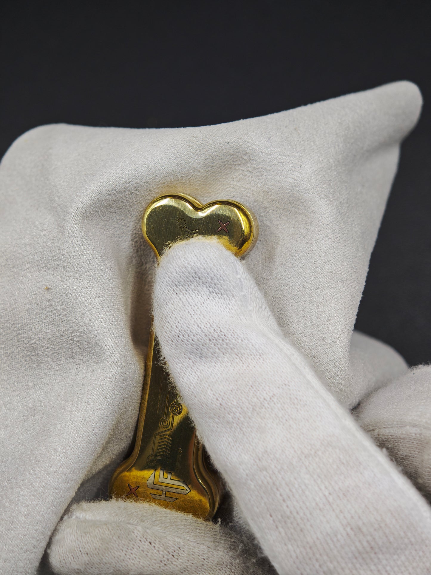 Thorn Light Steam Bone Brass Engraved