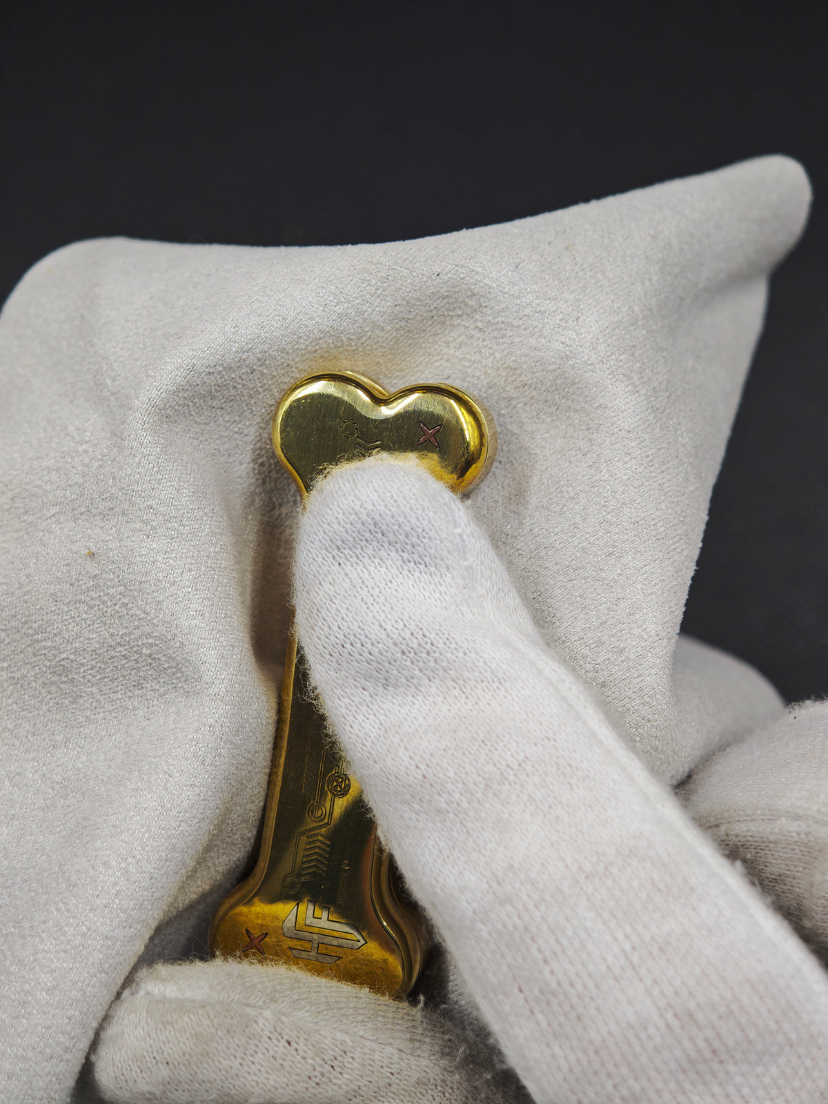 Thorn Light Steam Bone Brass Engraved
