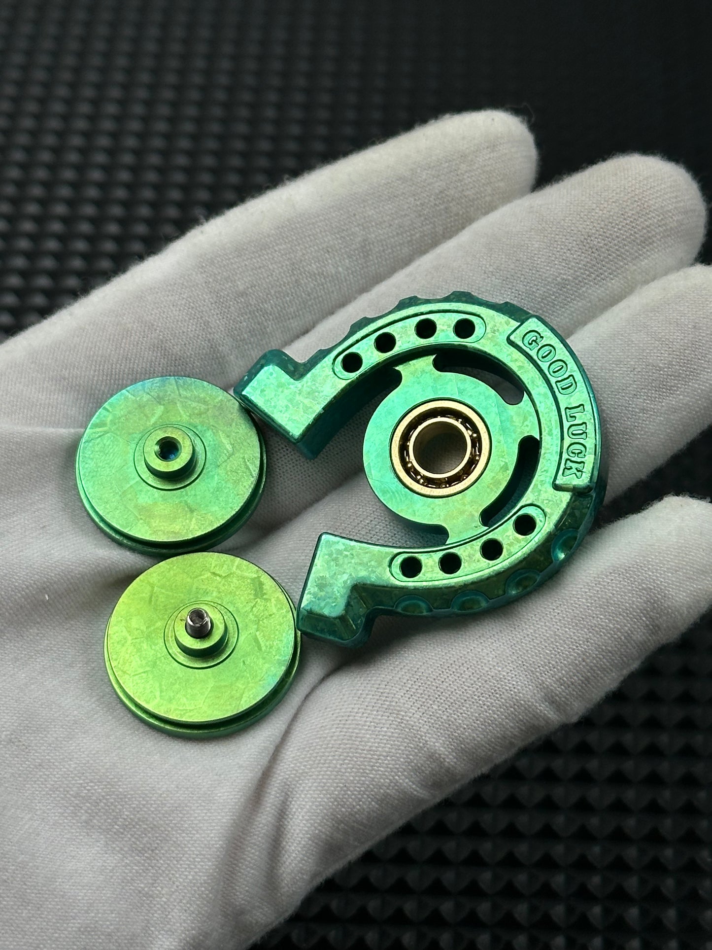 Lucky Horseshoe Crystallized Titanium
