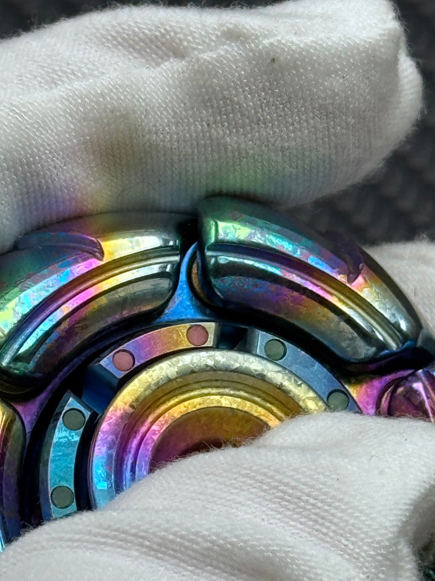 Pillbug Precision Machined Shell-Opening Metal Crystallized Titanium