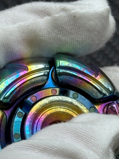 Pillbug Precision Machined Shell-Opening Metal Crystallized Titanium