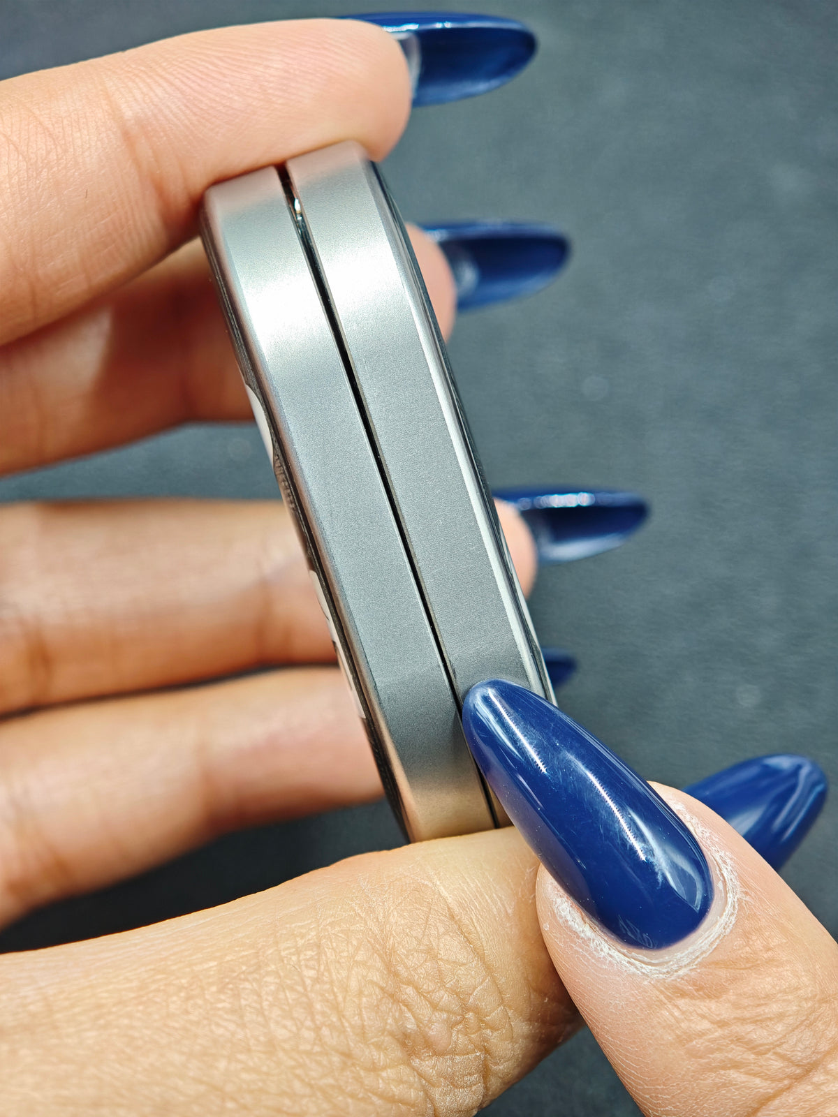 Groove Titanium Resin-Sealed Engraved