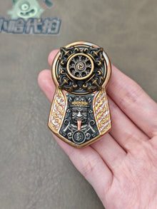 Demon Subduing Toga Tangcao Pattern Copper Mokume