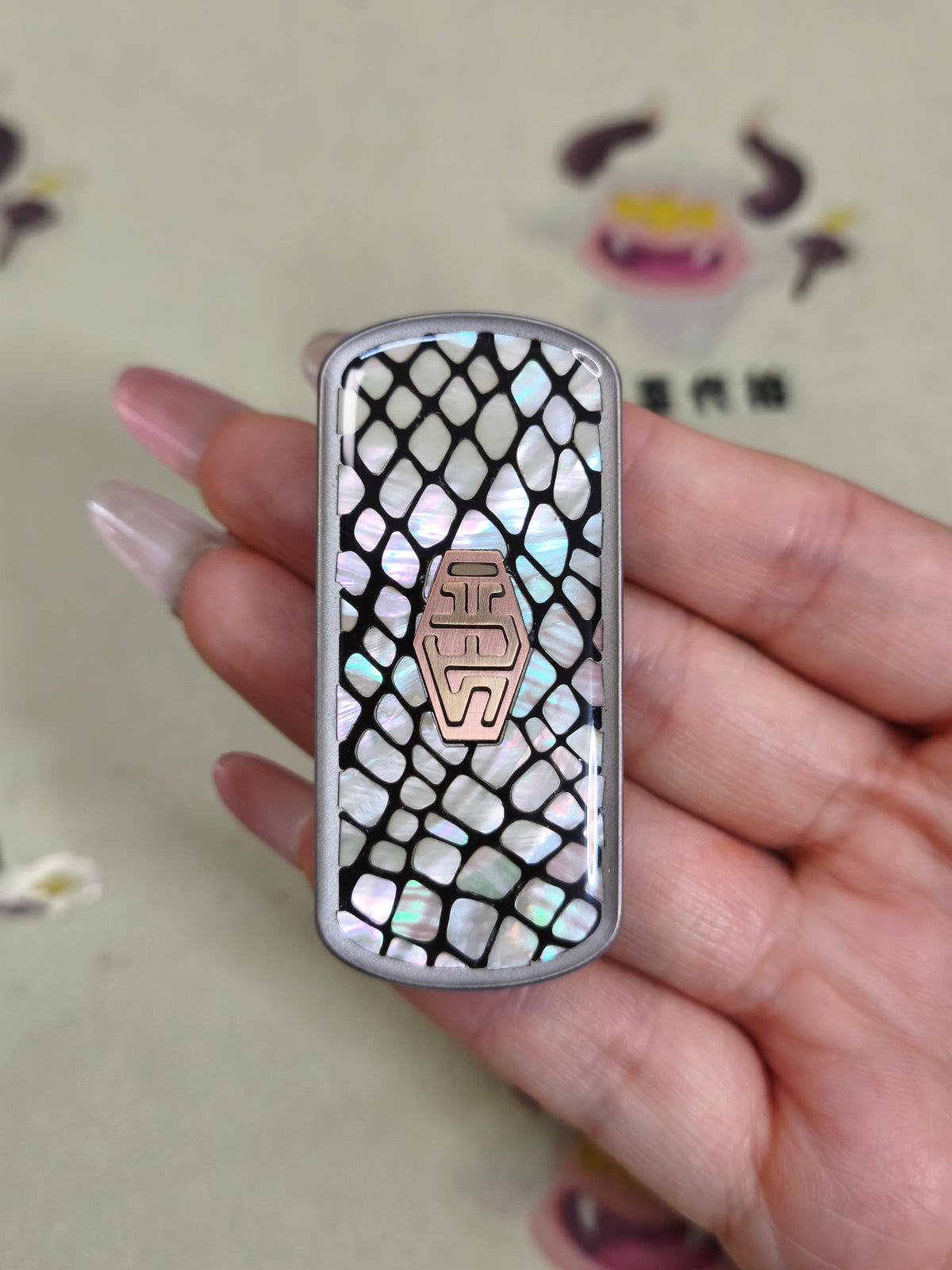 Blade Edge Python Stainless Steel Engraved