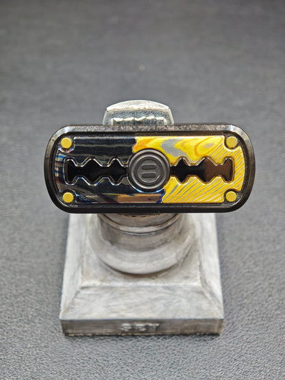 Razor Edge Zircuti Mokume Crystallized Titanium
